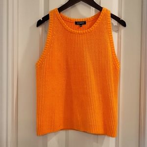 Sweet orange knit tank. 525 America. Size L